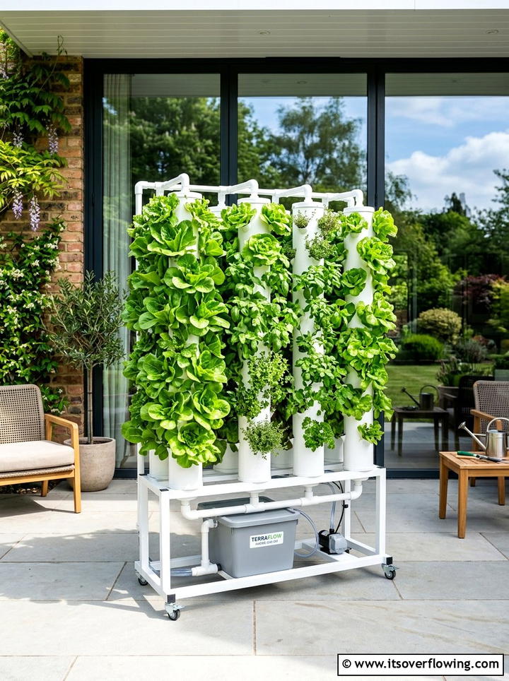 Hydroponic System - 25 backyard ideas with vegetable garden