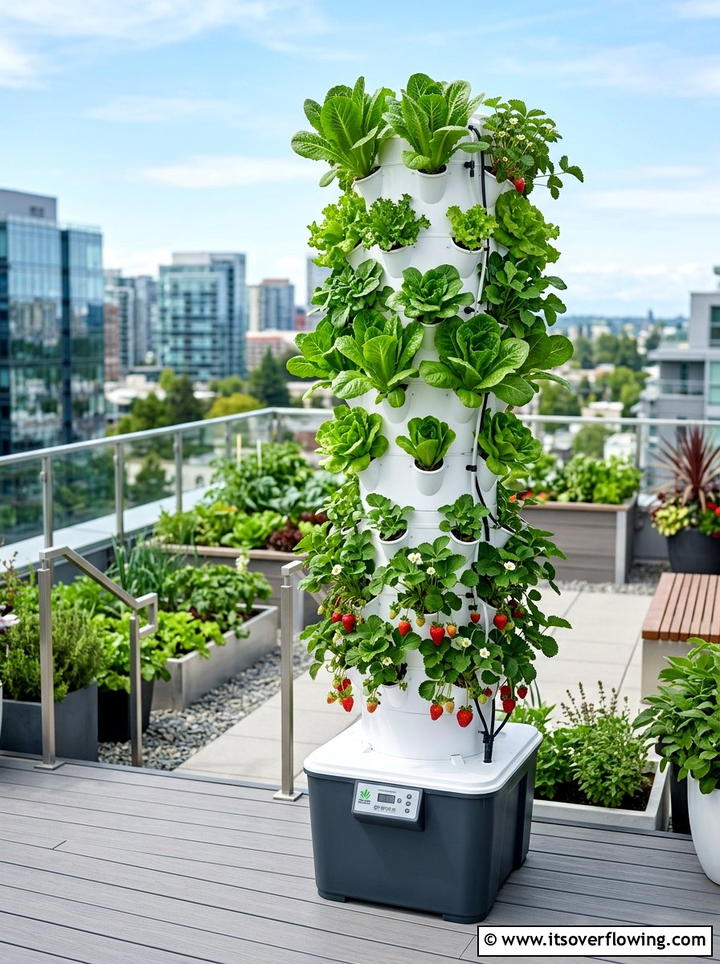 Hydroponic tower for vegetables - 25 garden design ideas with vertical gardens