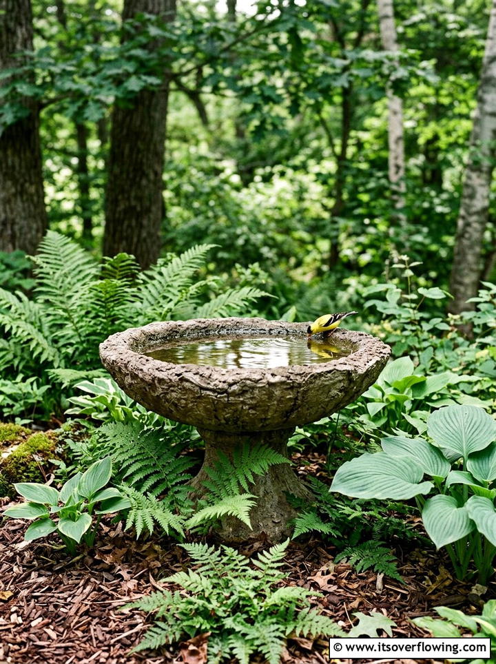 Hypertufa birdbath bowl - 25 garden ideas with hypertufa planters