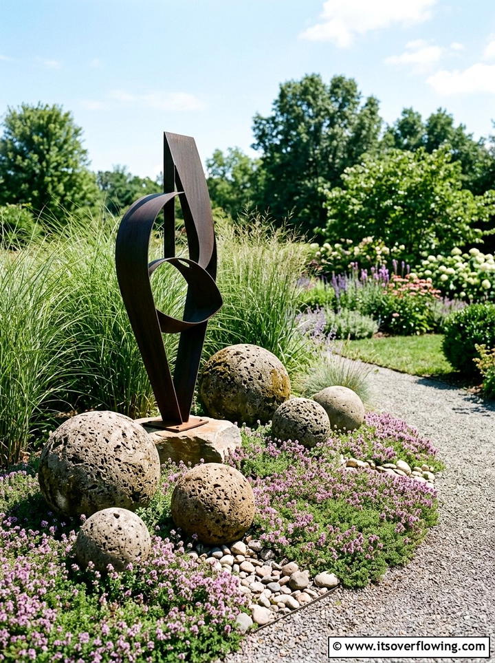 Hypertufa garden sphere - 25 garden ideas with hypertufa planters