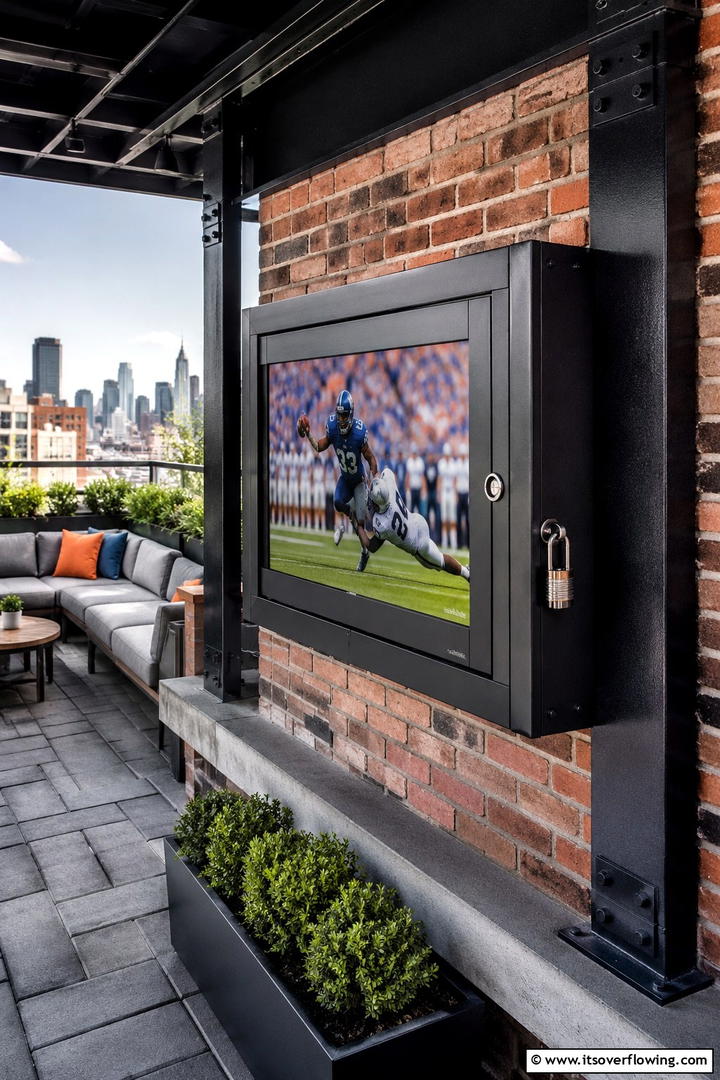 Immersive Sound Integration - 30 Outdoor TV Ideas for Entertainment Under the Sky