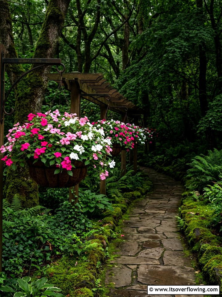 Impatiens For Deep Shade - 25 garden ideas with hanging baskets