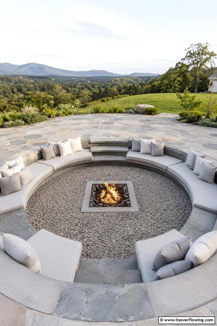 In Ground Concealed Square Fire Pit - 30 Square Fire Pit Ideas for Modern Outdoor Gathering Spaces