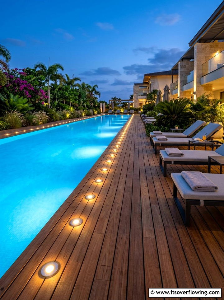 In Ground Deck Lights - 25 backyard decorating ideas with lights