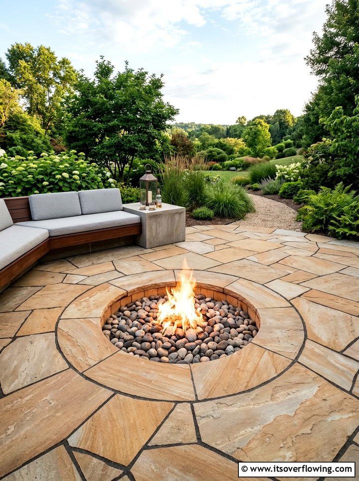 In Ground Stone Fire Pit - 25 creative garden ideas with fire pit circles