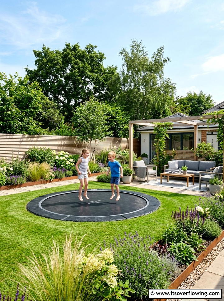 In Ground Trampoline For Small Space - 25 small garden ideas with kids corner
