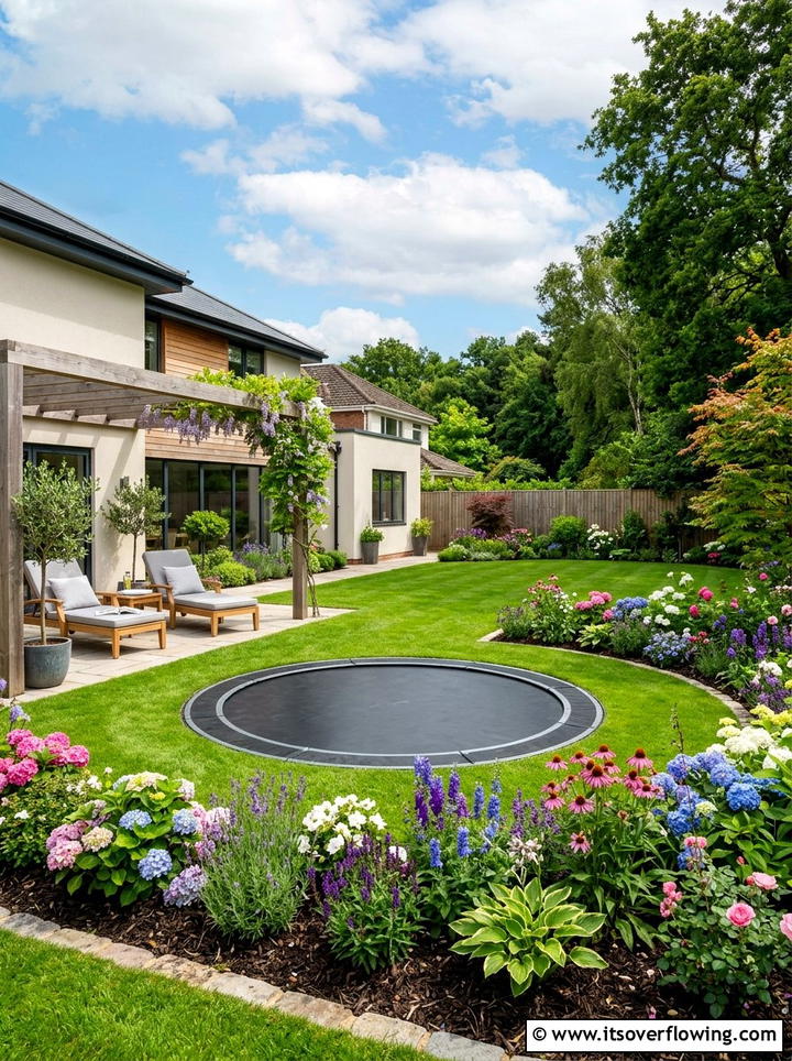 In Ground Trampoline - 25 backyard ideas for flat yards