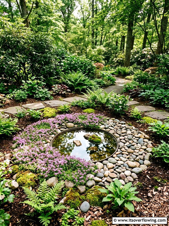 In Ground Water Bowl - 25 creative garden ideas with water bowls