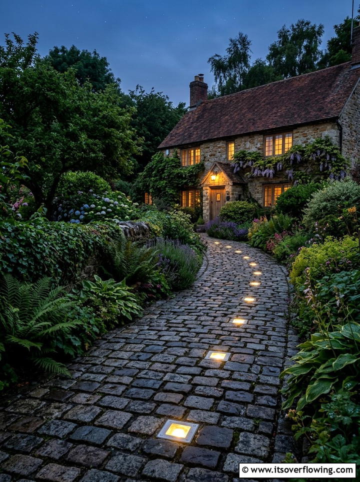 In ground paver lighting - 25 garden ideas with pathway lights