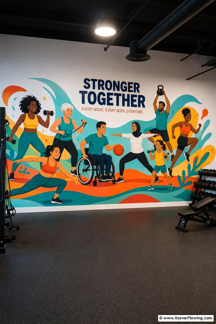 Inclusive Fitness Diversity - 20 Gym Murals to Inspire Your Workout Space