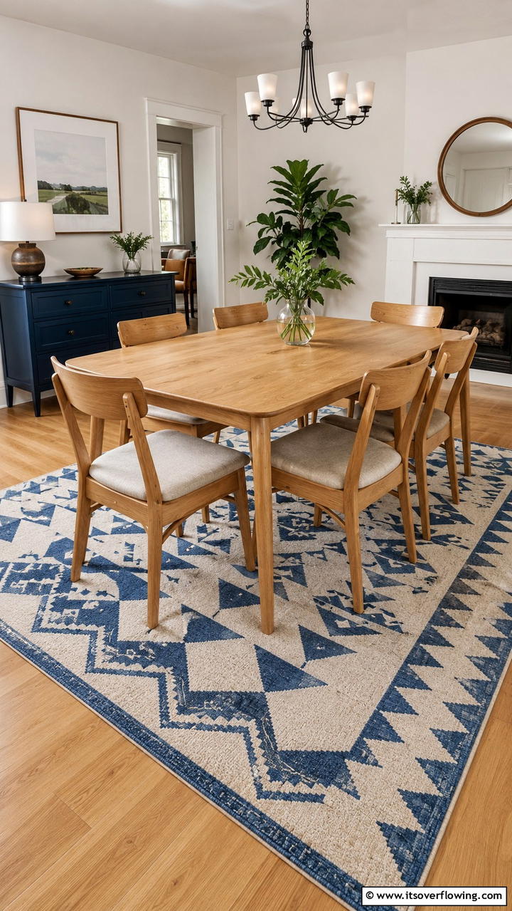Incorporate a Rug for Texture and Warmth - 20 Casual Dining Room Ideas for Everyday Comfort