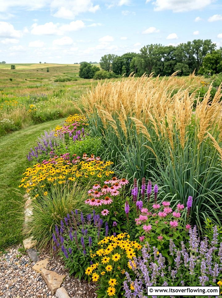 Indian Grass Backdrop - 25 garden design ideas with native grasses