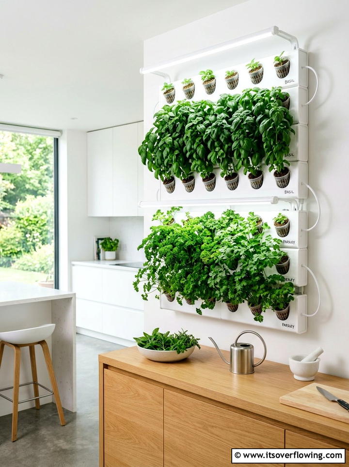 Indoor Herb Garden Wall - 25 garden decor ideas with herb displays