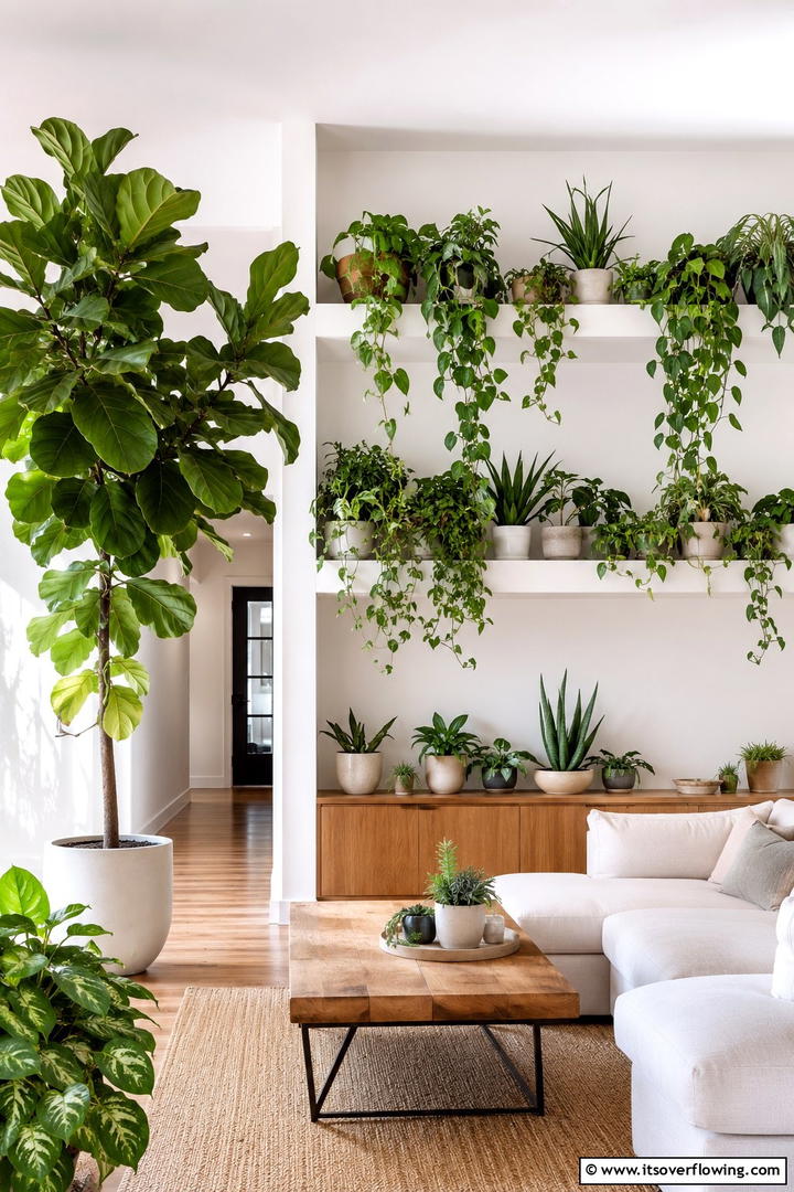 Indoor Plants for Natural Vibes - 25 Eclectic Living Room Ideas for a Unique and Vibrant Space