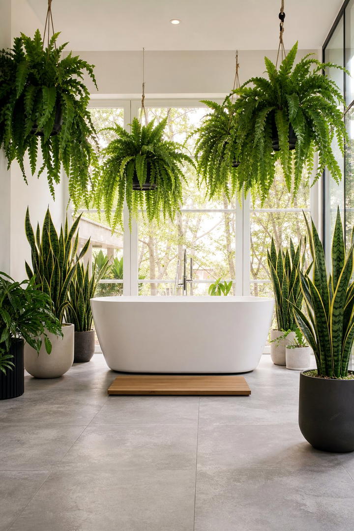 Indoor Plants - 25 Maximalist Bathroom Design Ideas for Bold Spaces