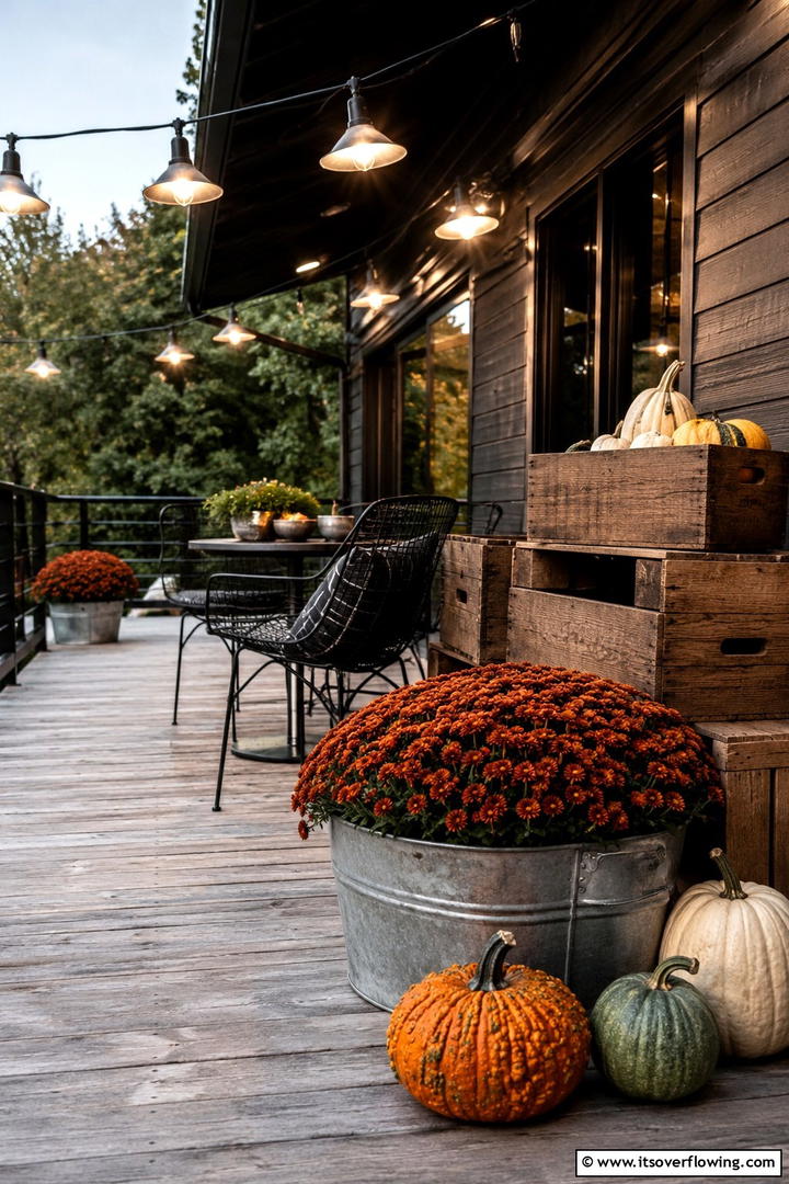 Industrial Farmhouse Mix - 50 Modern Fall Porch Decor Ideas Roundup- Warm Welcomes