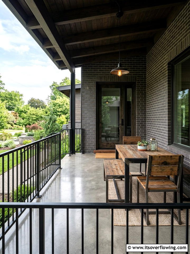 Industrial Front Porch - 25 front porch ideas for rainy climates