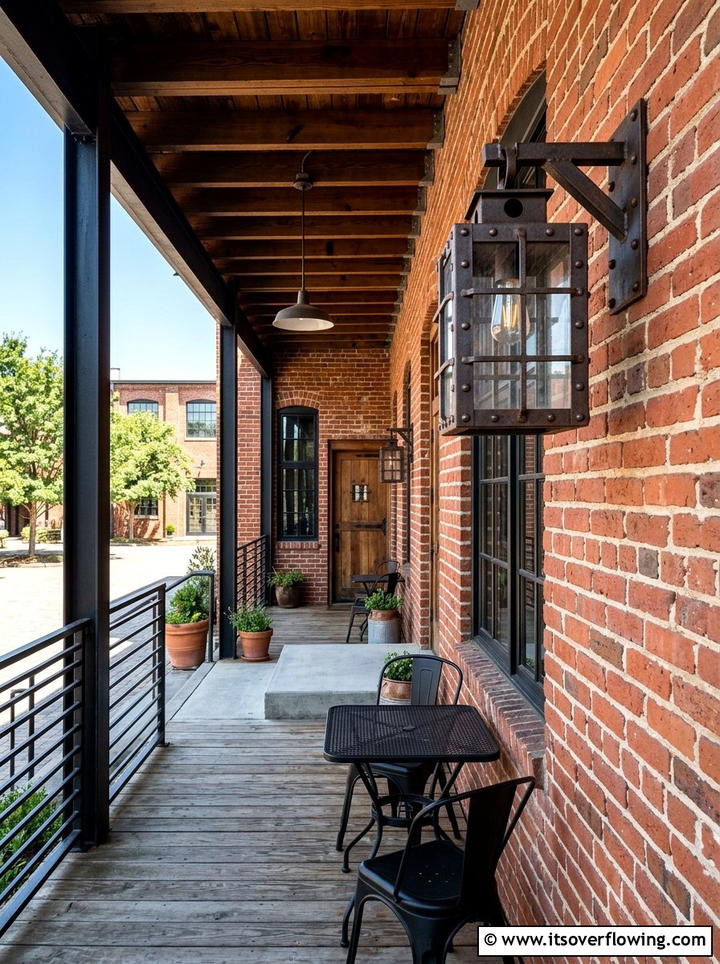 Industrial Metal Lanterns - 25 front porch ideas with candle lanterns
