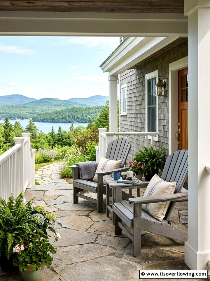 Industrial Metal Porch Bench - 25 front porch decor ideas with low maintenance setup