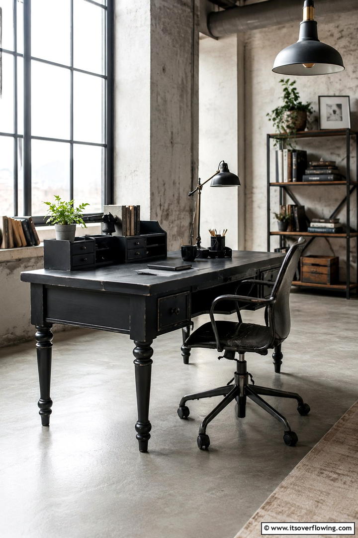 Industrial Painted Desk Transformation - 30 Painted Furniture Ideas to Revamp Your Home Décor