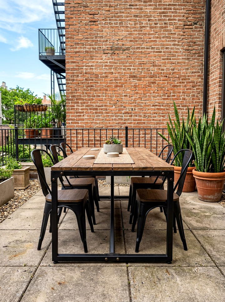 Industrial Patio Furniture - 25 backyard decorating ideas with centerpiece tables