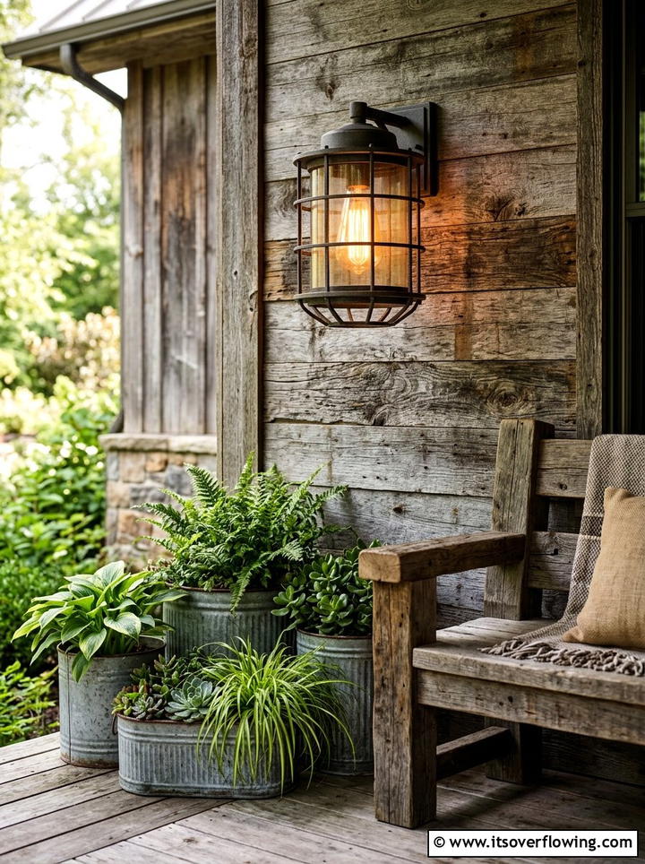 Industrial Style Cage Lantern - 25 front porch ideas with lanterns
