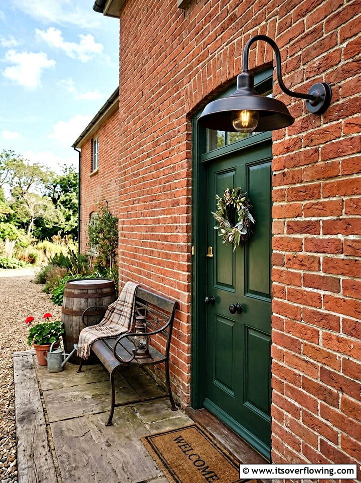 Industrial barn light - 25 front porch ideas with sconces