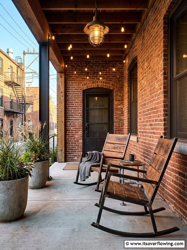 Industrial front porch - 25 front porch ideas with rocking chairs