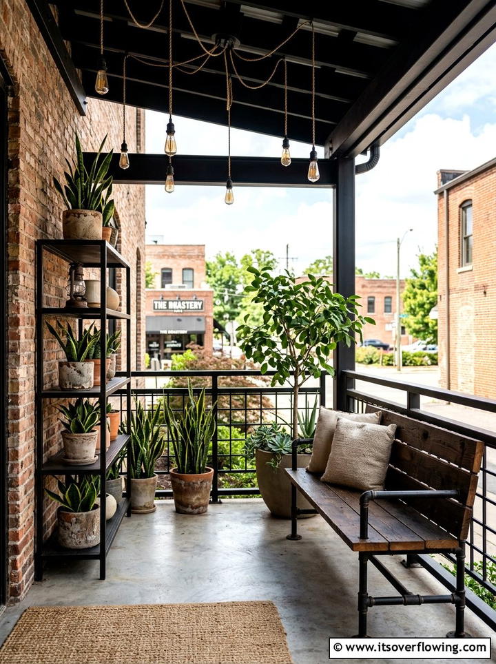 Industrial spring porch - 25 front porch ideas with spring decor