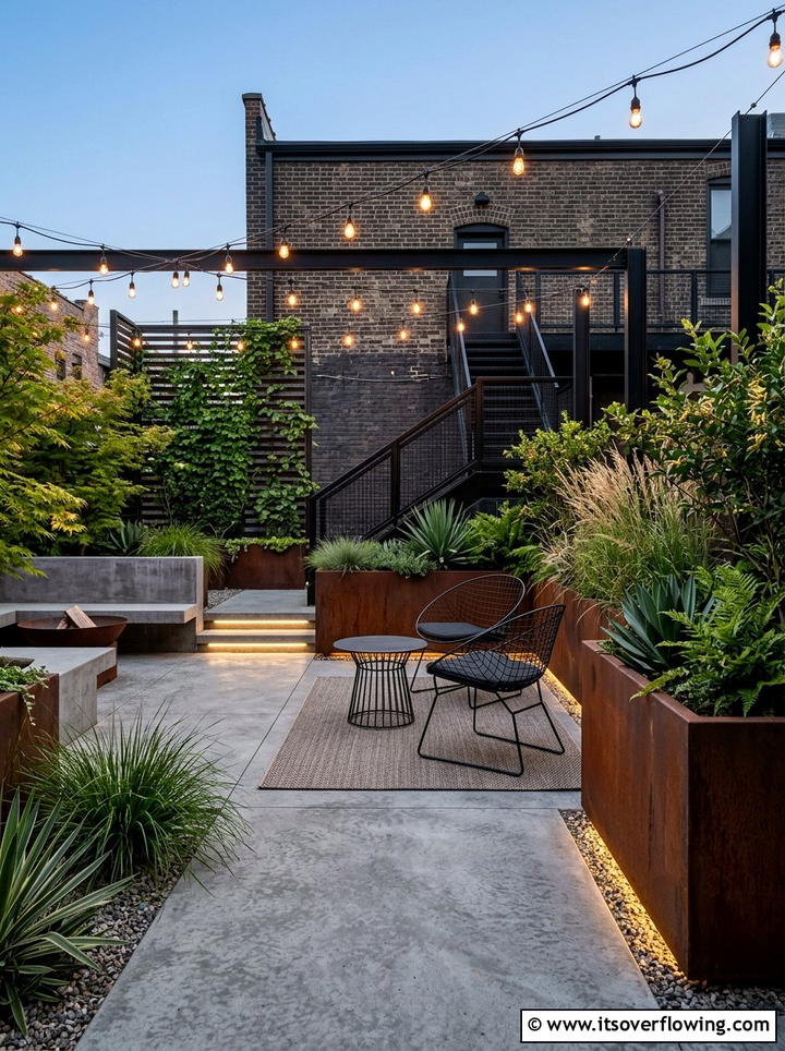 Industrial style backyard - 25 garden design ideas