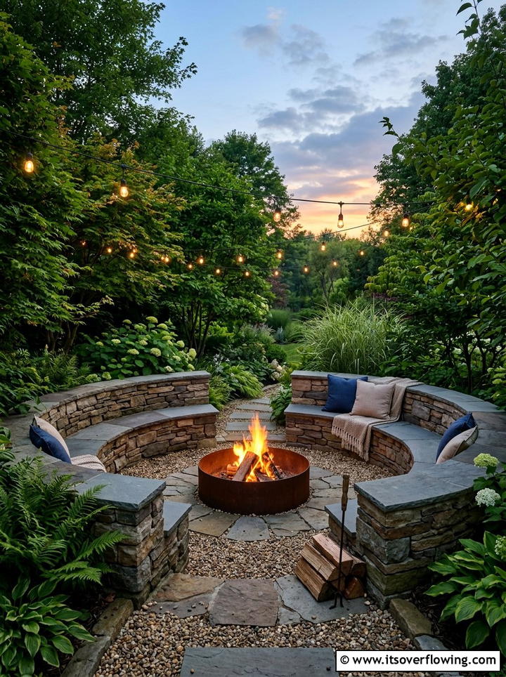 Inground Fire Pit Seating - 25 backyard decorating ideas with family friendly setup