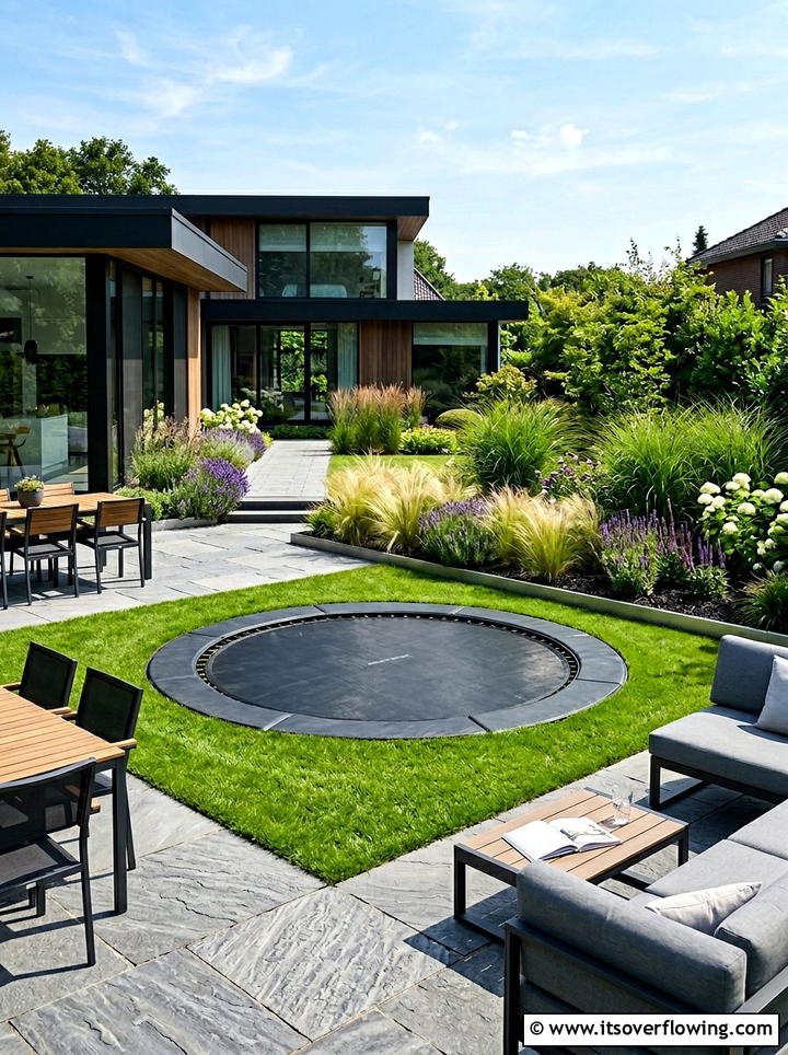 Inground trampoline - 25 backyard ideas for kids