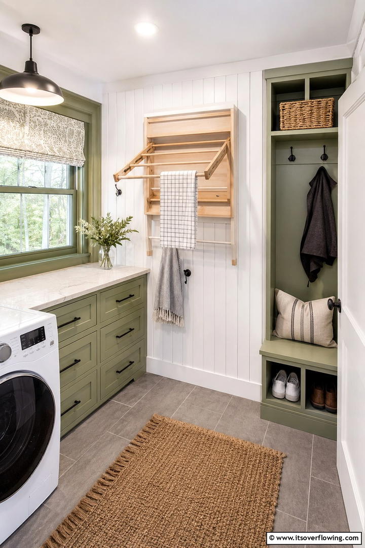 Innovative Drying Racks - 30 Mudroom Laundry Room Combo Ideas for Efficient Spaces