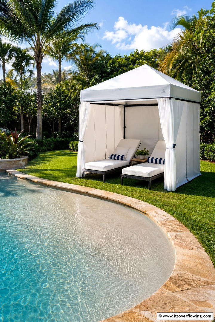 Innovative Pop up Cabana for Quick Retreats - 30 Pool Shade Ideas for a Cool and Relaxing Oasis