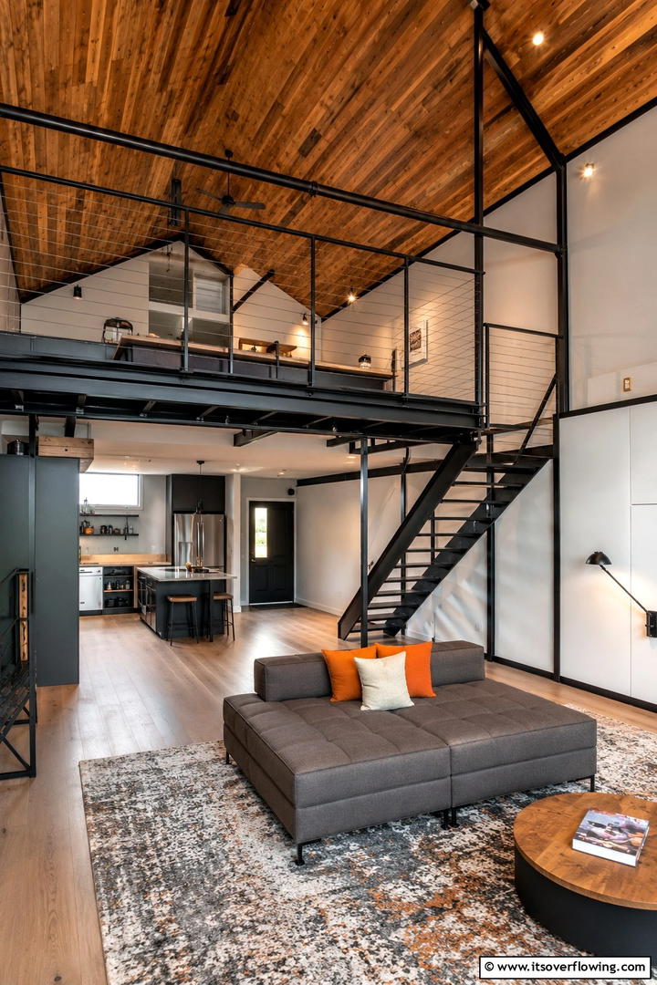 Innovative Rustic Loft - 30 Rustic Tiny House Ideas for Compact, Cozy Living