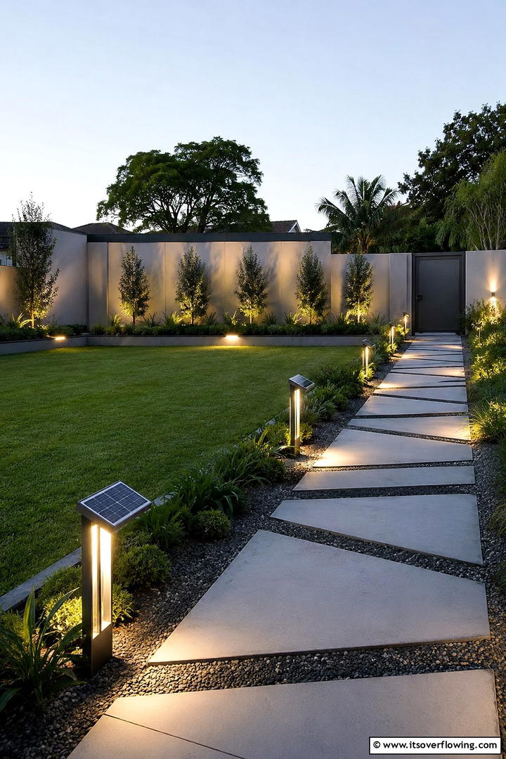 Innovative Solar Powered Lighting - 30 Modern Backyard Ideas to Transform Your Outdoor Oasis