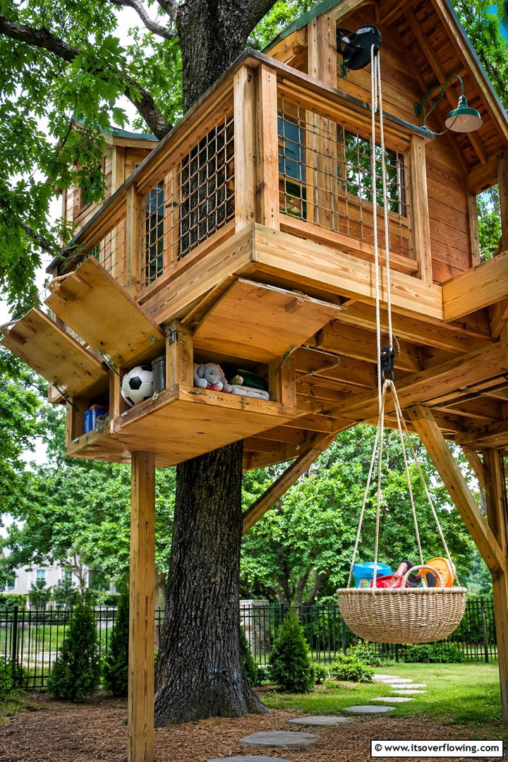 Innovative Treehouse Toy Storage - 30 Outdoor Toy Storage Ideas to Keep Your Yard Clutter-Free