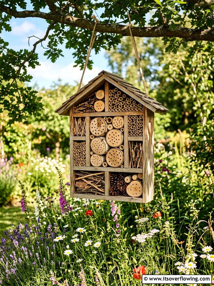 Insect Hotel Using Wood Scraps - 25 recycled garden ideas with wood scraps
