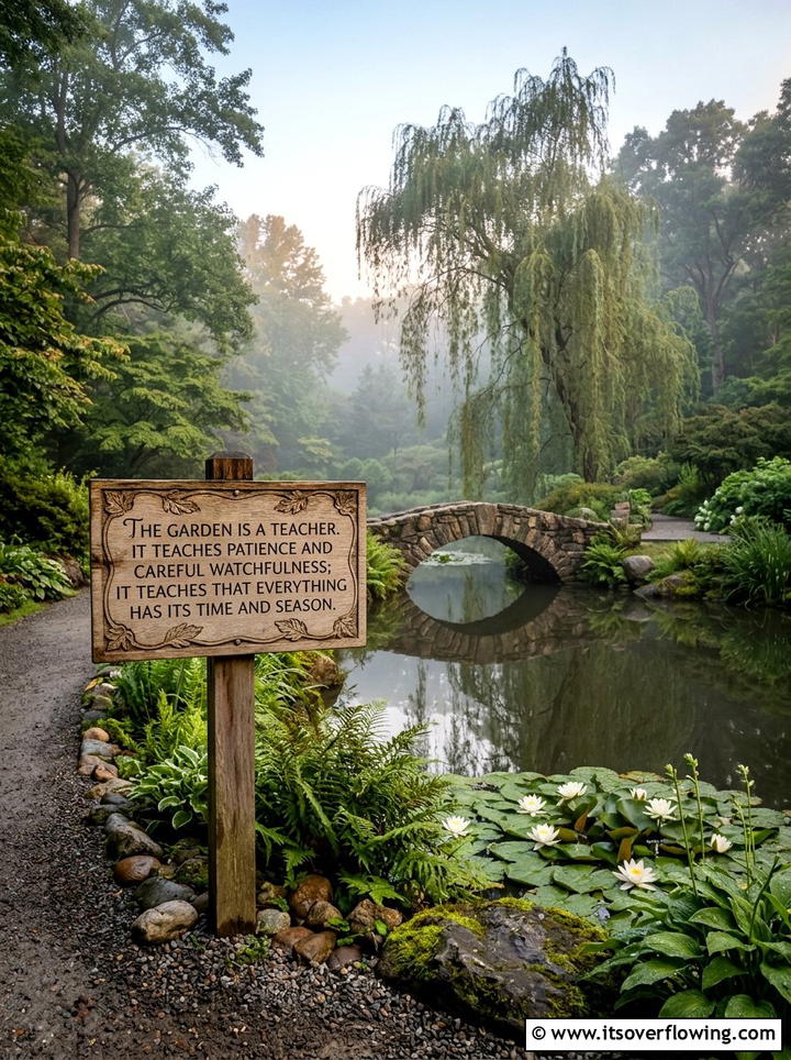 Inspirational Quote Garden Sign - 25 backyard decorating ideas with signs