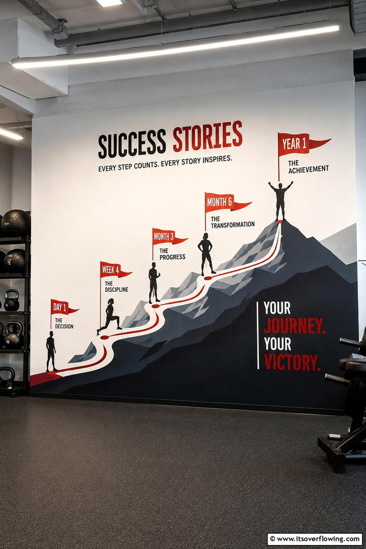Inspirational Success Stories - 20 Gym Murals to Inspire Your Workout Space