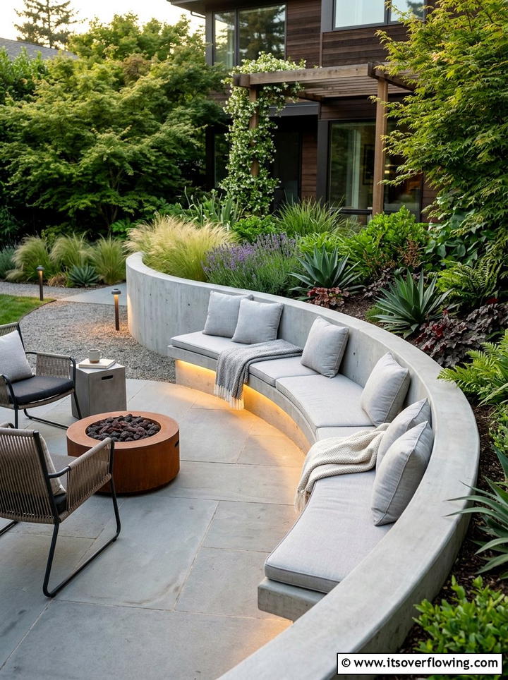 Integrated Bench Seating - 25 garden design ideas for modern landscapes