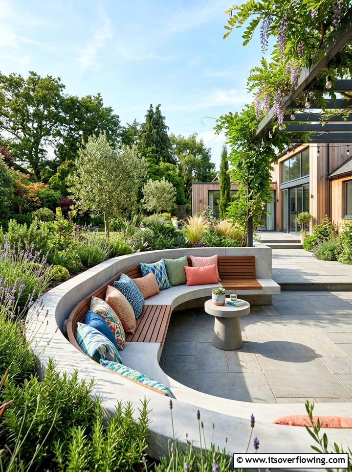 Integrated Bench Seating - 25 garden ideas for modern homes