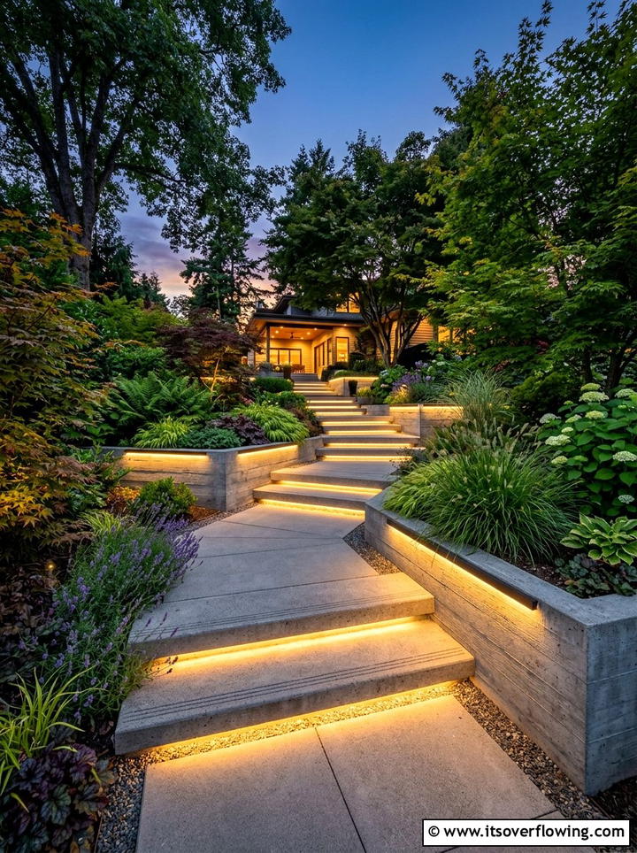 Integrated Garden Lighting - 25 small garden ideas with minimalist style