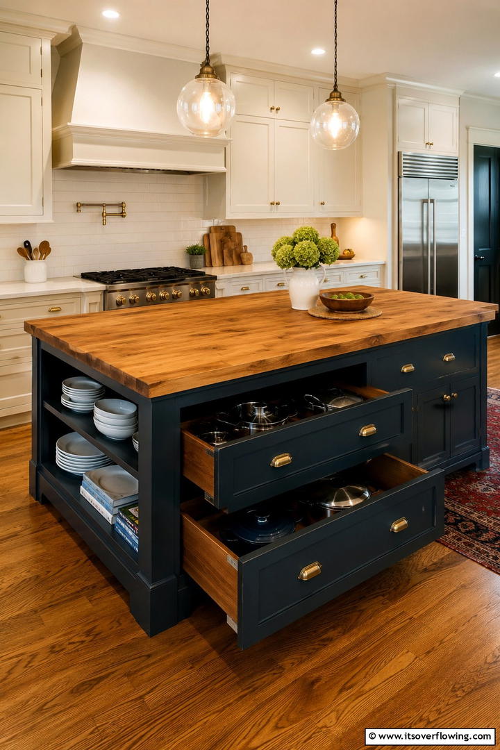 Integrated Kitchen Islands - 30 Tiny House Storage Ideas to Maximize Compact Living Spaces