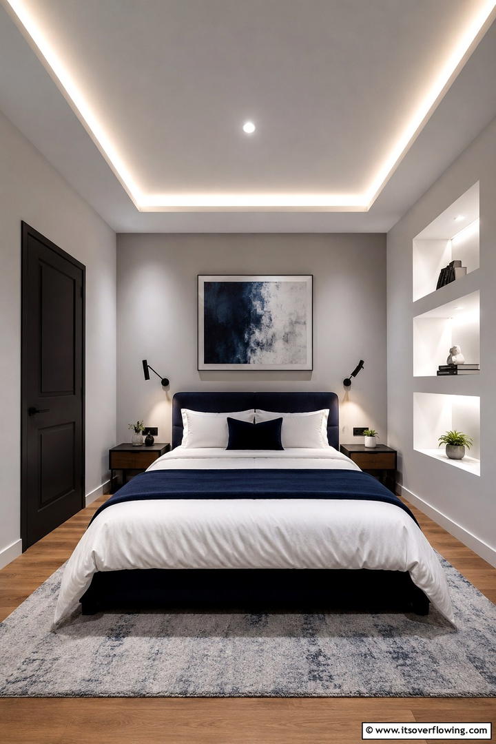 Integrated Lighting Features - 30 Small Guest Room Ideas for Cozy, Welcoming Spaces