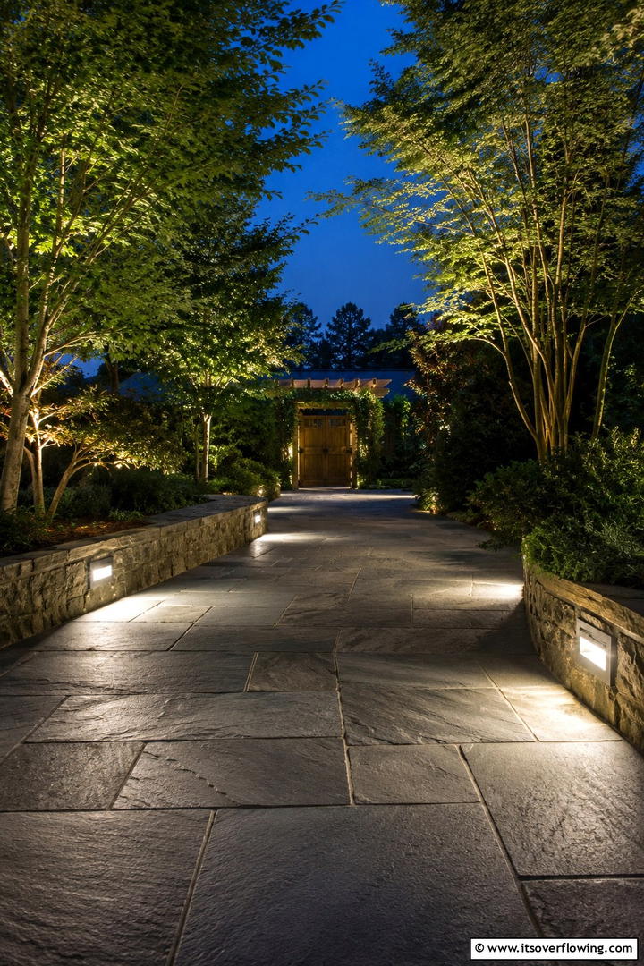Integrated Stone Lighting - 30 Stone Garden Ideas for Natural Outdoor Landscaping Designs