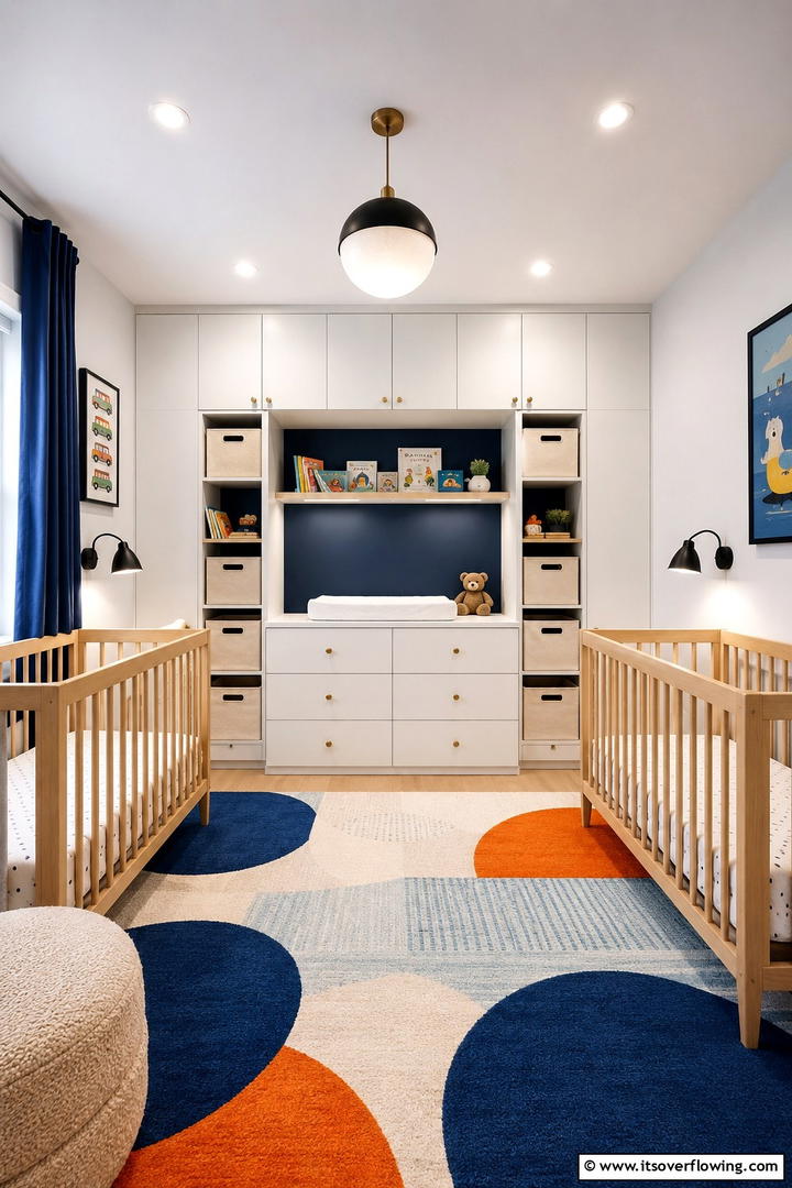 Integrated Storage Solutions - 30 Twin Nursery Ideas for Stylish & Functional Baby Spaces