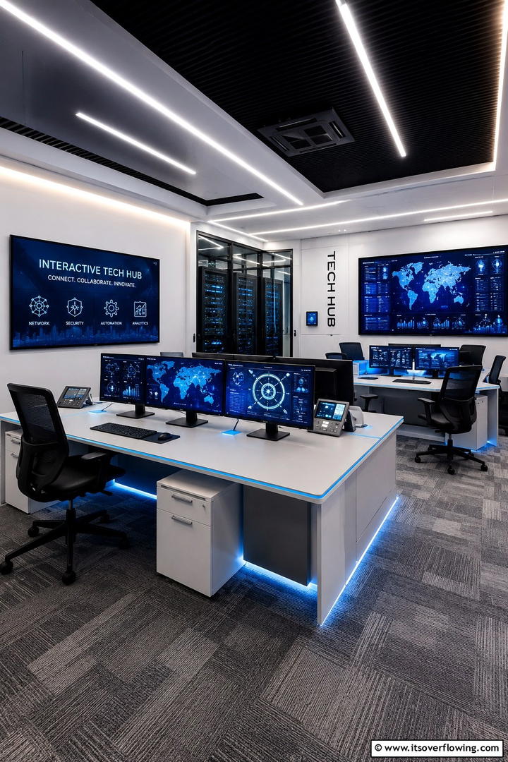 Interactive Tech Hub - 30 Teen Hangout Room Ideas for Modern & Functional Spaces