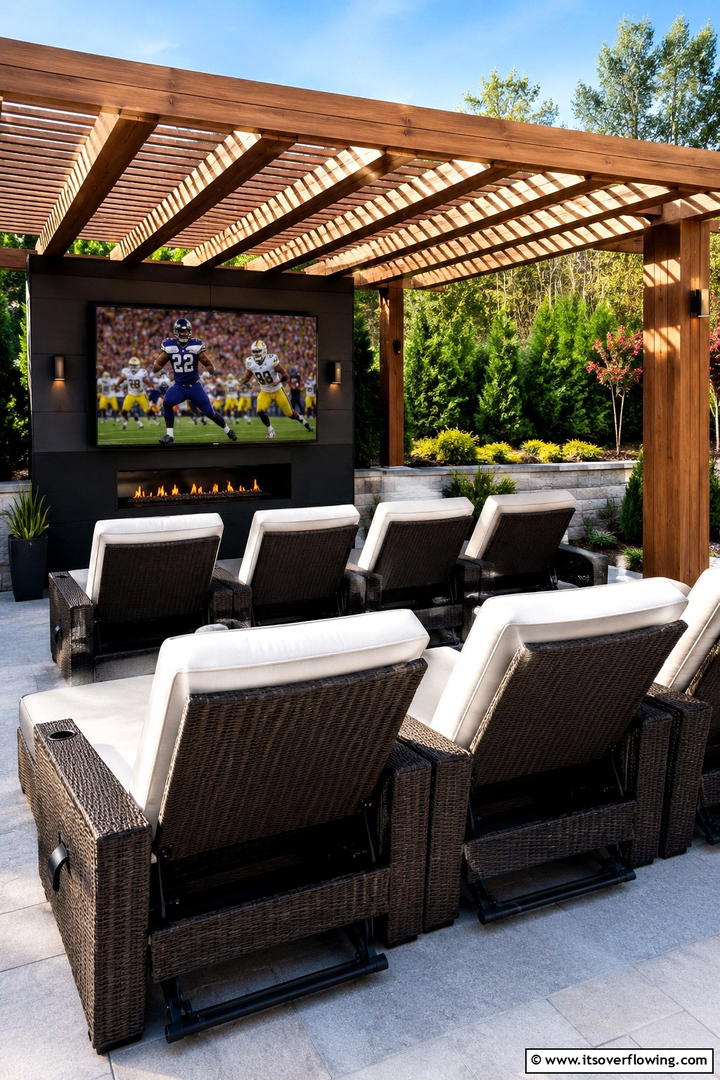 Interactive Touchscreen Options - 30 Outdoor TV Ideas for Entertainment Under the Sky