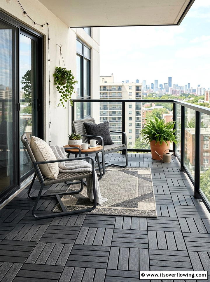 Interlocking deck tiles - 25 garden ideas for rental homes
